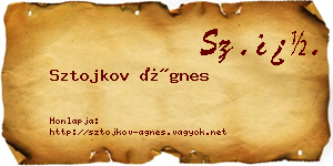 Sztojkov Ágnes névjegykártya