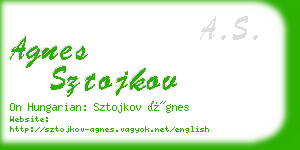 agnes sztojkov business card